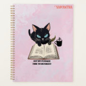 Kat-thema Planner, Zwarte Kat Mam Custom [jaar] Planner (Voorkant)