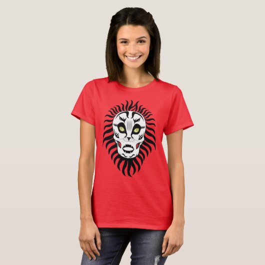 Kat Thema Skull Design T-shirt (Voorkant volledig)