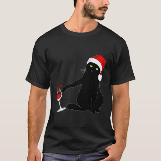 Kat thema voor wijn t-shirt (Voorkant)