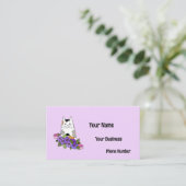 Kat Theme Cute Visitekaartje (Staand voorkant)