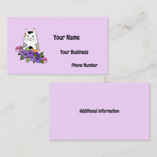 Kat Theme Cute Visitekaartje (Voorkant / Achterkant)
