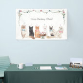 Kat Theme Party Banner, Cat Birthday Party Spandoek (Beurs)