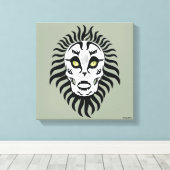 Kat Thleed Skull Ontworpen Originele Kunst Canvas Afdruk (Insitu (Houten vloer))