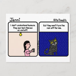 Kat Thoughts Briefkaart