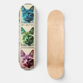 Kat Ticket: Whimsical Skateboard Design (Voorkant)