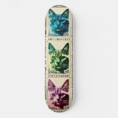Kat Ticket: Whimsical Skateboard Design (Voorkant)