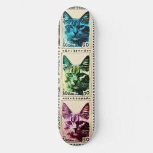 Kat Ticket: Whimsical Skateboard Design