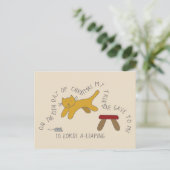 Kat Tiende Dag 10 Lords-a-Leaping Kerstmis Briefkaart (Staand voorkant)