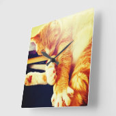 Kat tijd vierkante klok (Hoek)