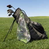 Kat tijdens eclips golfhanddoek (Groen)