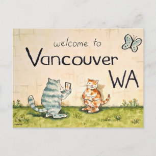 Kat toeristen in Vancouver WA Briefkaart