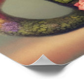 Kat Topiary, Bloemen op een Kat, Biologische Kat Poster (Hoek)