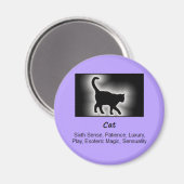 Kat Totem Animal Spirit betekenend Magneet (Voorkant / Achterkant)