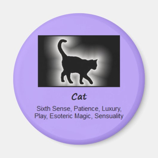 Kat Totem Animal Spirit betekenend Magneet (Voorkant)