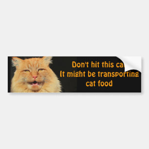 Kat-transportvoertuig voor levensmiddelen bumpersticker