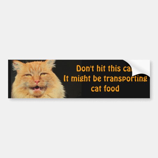Kat-transportvoertuig voor levensmiddelen bumpersticker (Voorkant)
