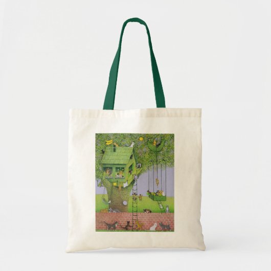 Kat Tree House Tote Bag (Voorkant)