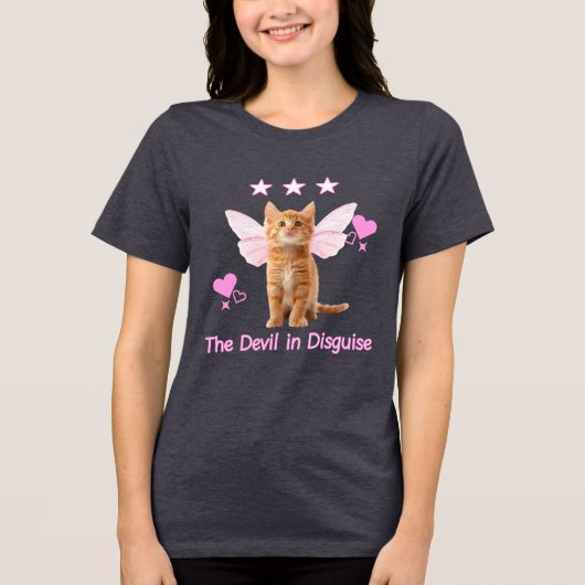 Kat Tri-Blend Shirt (Voorkant)