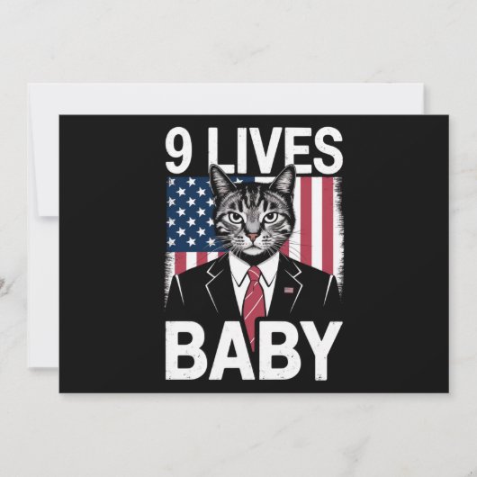 Kat Trump 9 leeft Baby Grappige Trump Kat Kaart (Voorkant)