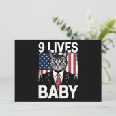Kat Trump 9 leeft Baby Grappige Trump Kat Kaart (Staand voorkant)