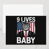 Kat Trump 9 leeft Baby Grappige Trump Kat Kaart (Voorkant / Achterkant)