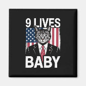 Kat Trump 9 leeft Baby Grappige Trump Kat Magneet (Voorkant)