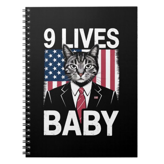 Kat Trump 9 leeft Baby Grappige Trump Kat Notitieboek (Voorkant)