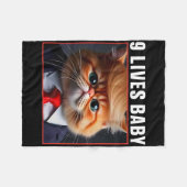 Kat Trump 9 leeft slecht grappige Trump meme Fleece Deken (Voorkant (Horizontaal))