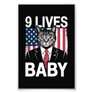 Kat Trump 9 Levens Baby Grappige Trump Kat Foto Afdruk