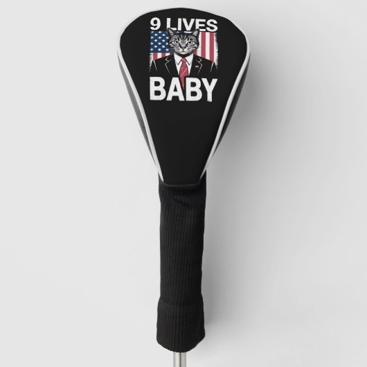 Kat Trump 9 Levens Baby Grappige Trump Kat Golfheadcover (Voorkant)