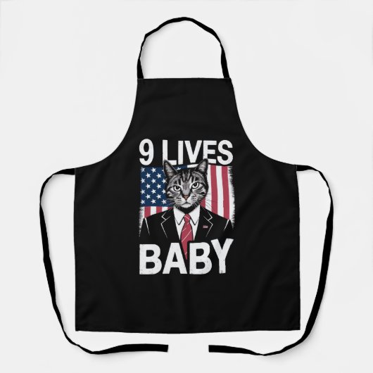 Kat Trump 9 Levens Baby Grappige Trump Kat Schort (Voorkant)