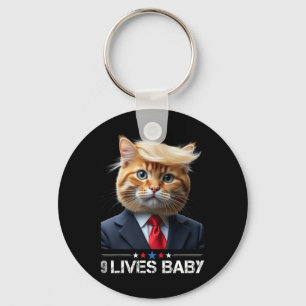 Kat Trump 9 Levens Door Grappige Stem Op Trump Kat Sleutelhanger
