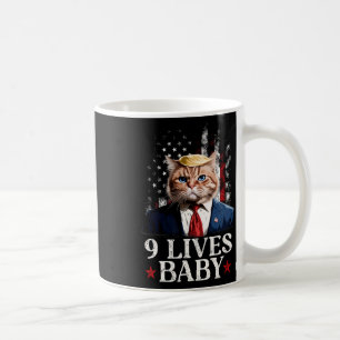 Kat Trump 9 Levens Door Trump 2024 Win Overwinning Koffiemok