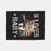 Kat Trump 9 woont in Ba Fleece Deken (Voorkant (Horizontaal))