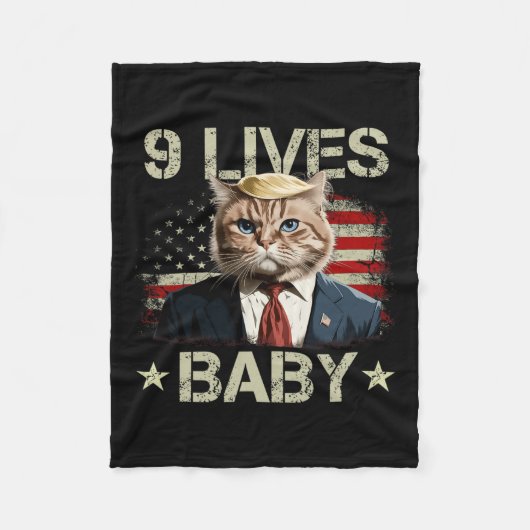 Kat Trump 9 woont in Ba Fleece Deken (Voorkant)