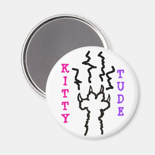 KAT-TUDE MAGNEET (Voorkant / Achterkant)
