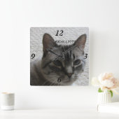 Kat Tude Wall Clock Vierkante Klok (Huis)