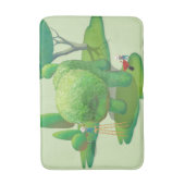 Kat Tuinmannen Groene Topiaire Dier Surrealistisch Badmat (Voorkant Verticaal)