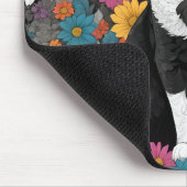 Kat tussen de bloemen muismat (Hoek)