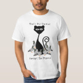 Kat tussen de duiven Funny T-shirt (Voorkant)
