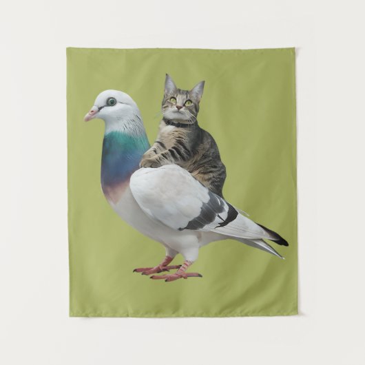 Kat tussen de duiven wandkleed (Voorkant)