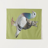 Kat tussen de duiven wandkleed (Voorkant (horizontaal))