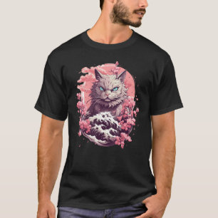 Kat tussen Kersenbloesems Japanse Kat T-shirt