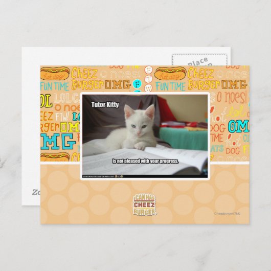 Kat Tutor Briefkaart (Voorkant / Achterkant)