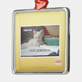 Kat Tutor Metalen Ornament (Links)