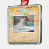 Kat Tutor Metalen Ornament (Links)