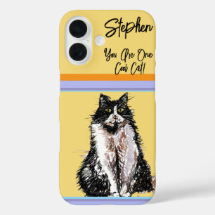 Kat Tuxedo Pastel Katten Vrouwen Pastel Kleuren iPhone 16 Hoesje
