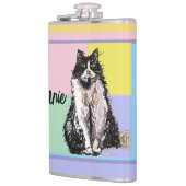 Kat Tuxedo Pastel Katten Vrouwen Pastel Kleuren Heupfles (Links)