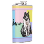 Kat Tuxedo Pastel Katten Vrouwen Pastel Kleuren Heupfles (Rechts)