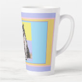 Kat Tuxedo Pastel Katten Vrouwen Pastel Kleuren Latte Mok (Rechts)